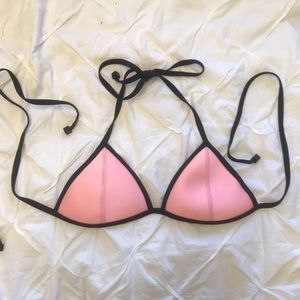 Traingl Pink Swim Top